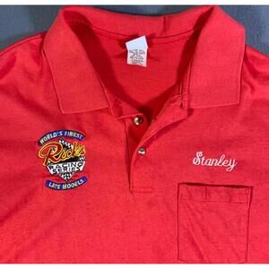 Vintage World's Finest Late Models Racing Polo Size XXL 2X Red Kap Single Stitch